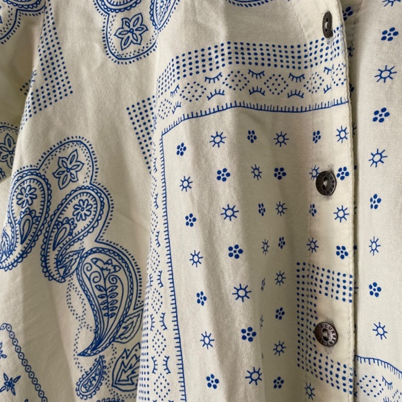 Current/Elliott Bandana T-Shirt Dress Mid/Mini Length Paisley Pattern - Picture 5 of 6